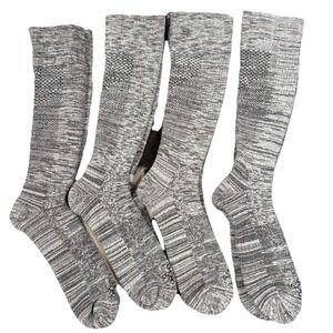 TOMMIE COPPER 4 PAIR OVER THE CALF NANOGLIDE COMPRESSION SOCKS Unisex Size L New